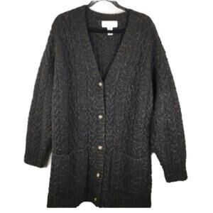 Hand Knit Chunky Cardigan For Jones New York Women Size S